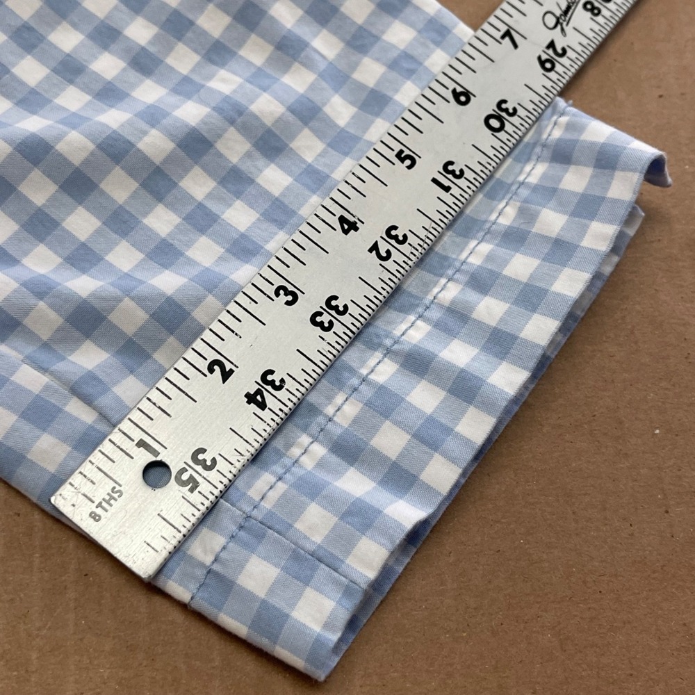 Talbots Women's Petite Size 4P Blue Gingham Perfect Crop Coastal Chinos Beach - Picture 14 of 15